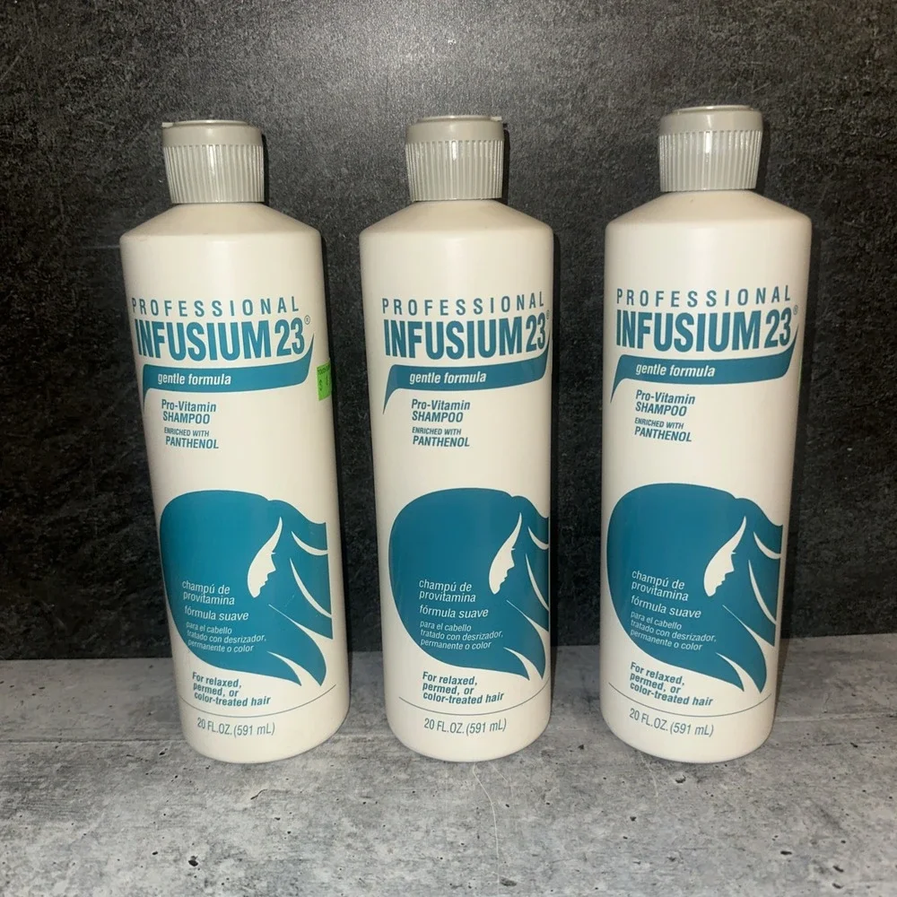3 Lot Infusium 23 Gentle Formula Pro-Vitamin Shampoo 20 oz Each.